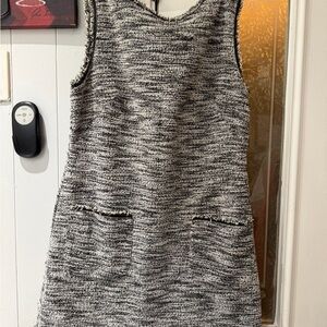 Max Studio Monochrome Tweed Mini Dress